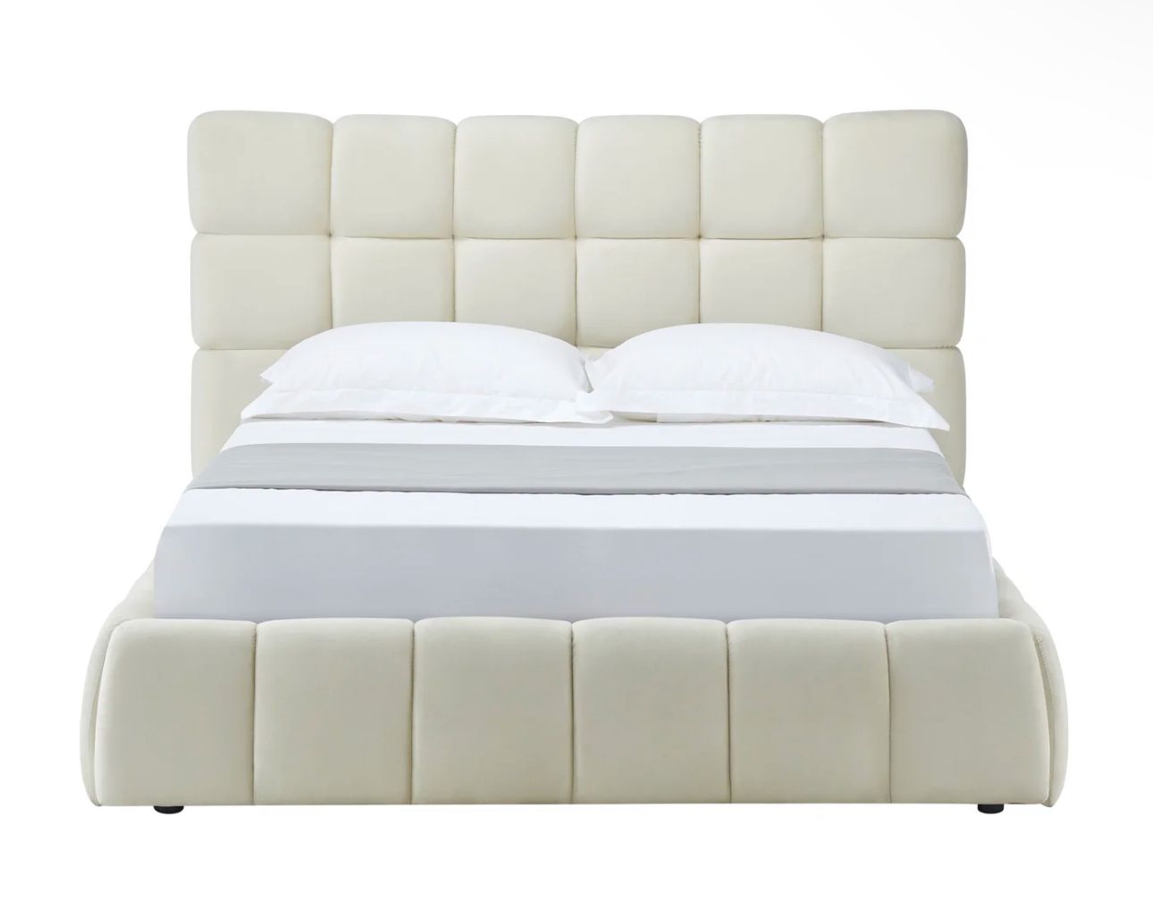 Velvet Upholstered Full Storage Bed Frame
