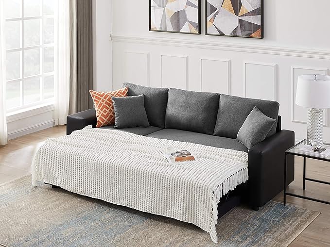 L shape sectional sofa bed with storage chaise – Wood York Official