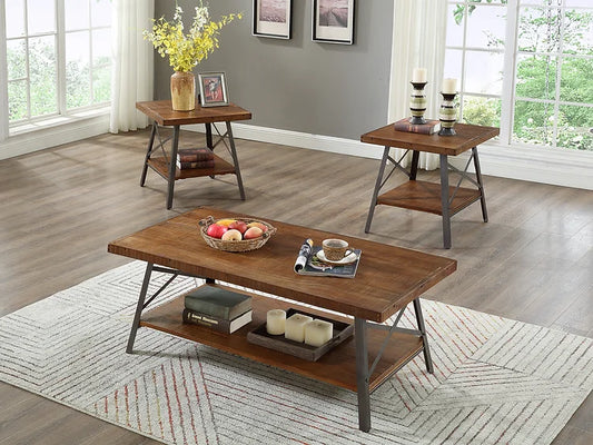 3 Pcs wooden coffee table set