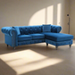 L shape velvet sectional couch