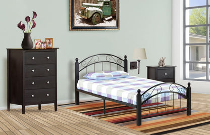 Platform metal bed frame