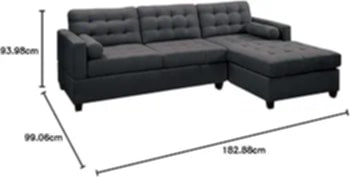 Reversible Tufted Sectional Sofa