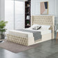 Velvet Upholstered Full Storage Bed Frame