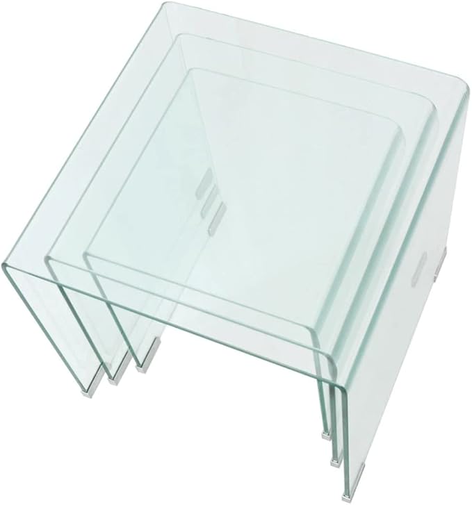 Glass coffee table set