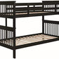 Twin over twin wooden bunk bed