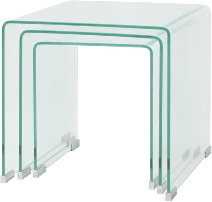 Glass coffee table set