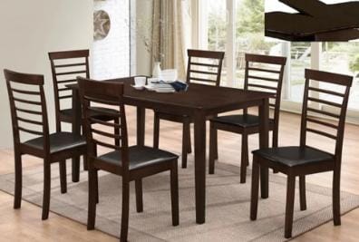 7 pcs solid wooden dining set