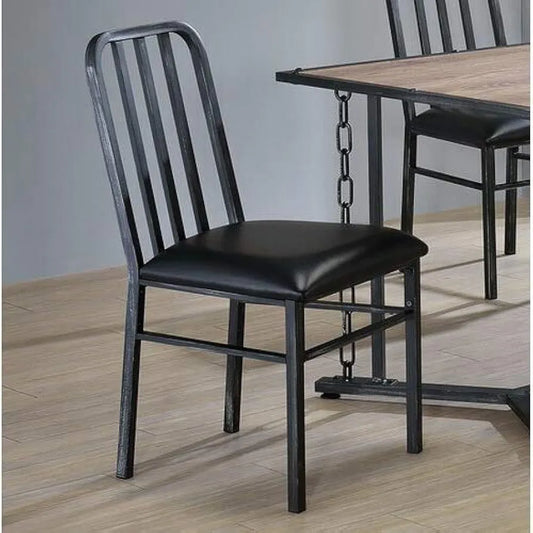 5 pcs marble dining table with metal chairs