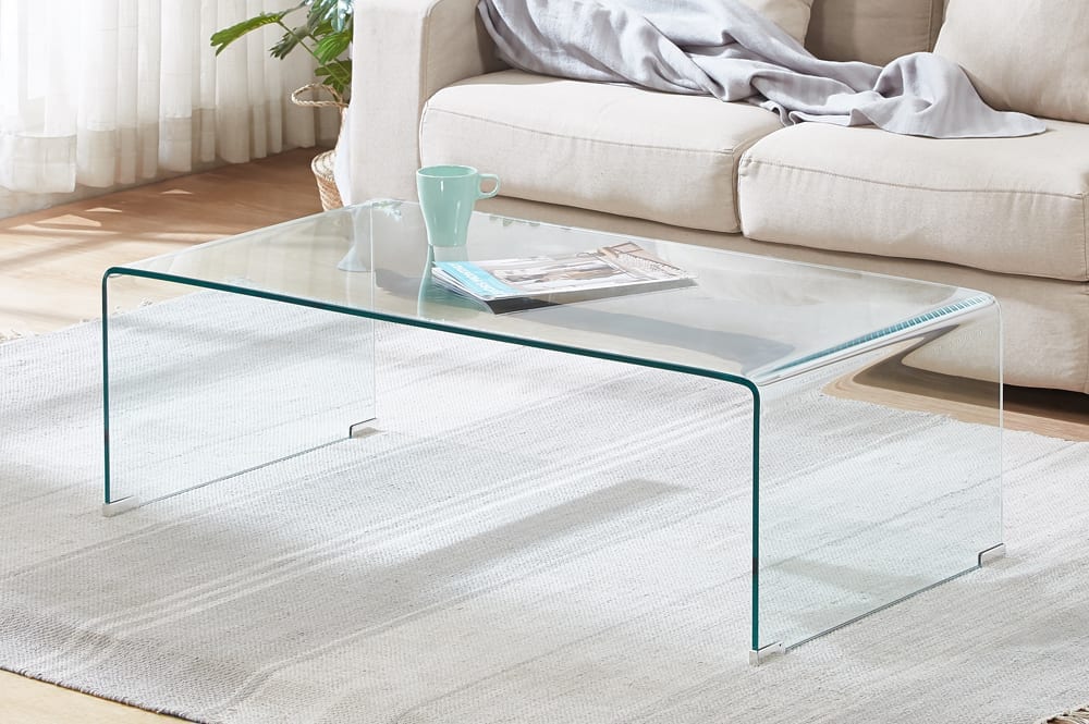 Glass coffee table