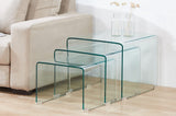 Glass coffee table set