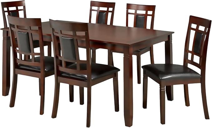 7 pcs wooden dining set