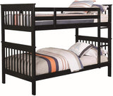 Twin over twin wooden bunk bed