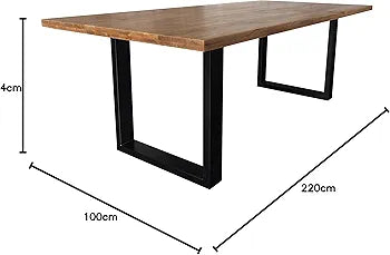 7 pcs wooden dining table with leather chairs