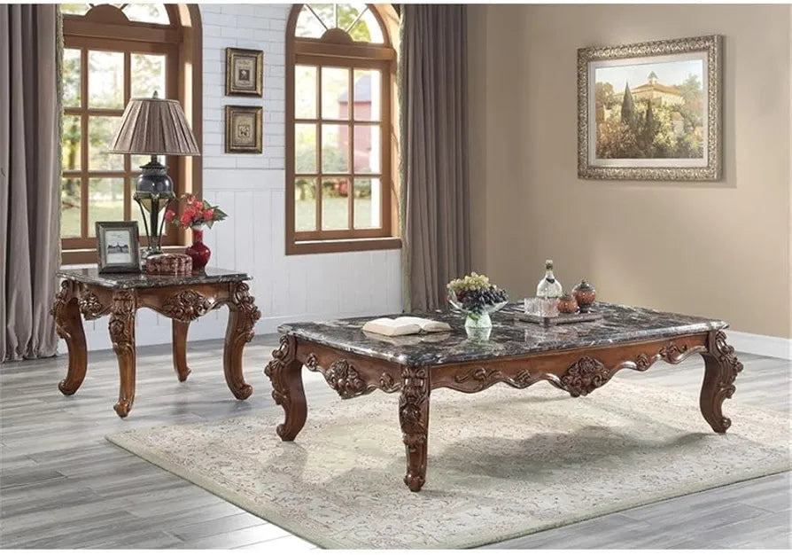 3 pcs marble coffee table set