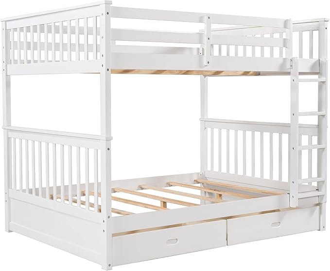 Single over Single Bunk Bed with storage