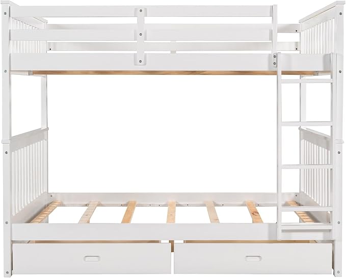 Single over Single Bunk Bed with storage