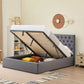 Velvet Upholstered Full Storage Bed Frame