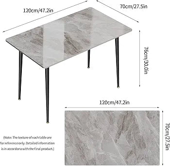 7 pcs marble dining table with Velvet chairs