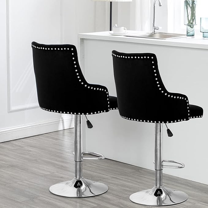 Velvet bar stools