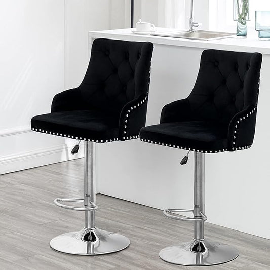 Velvet bar stools