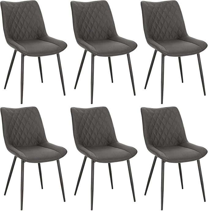 7 pcs glass dining table with leather chairs