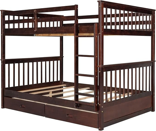 Single over Single Bunk Bed with storage