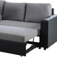 L shape sectional sofa bed with storage chaise