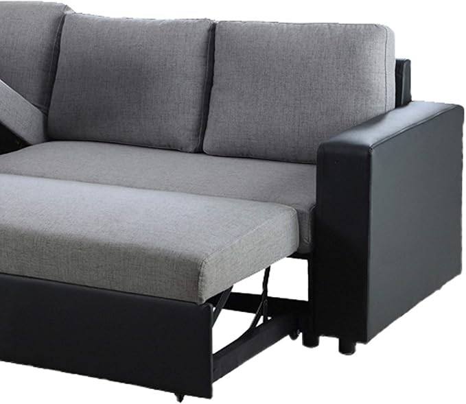 L shape sectional sofa bed with storage chaise