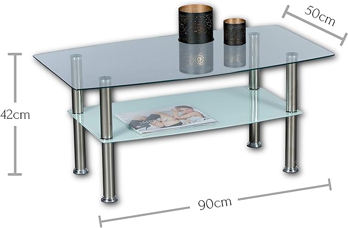 3 pcs Glass coffee table set