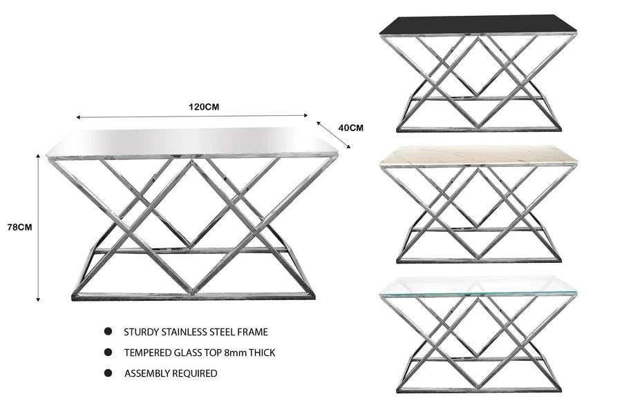 Glass coffee table