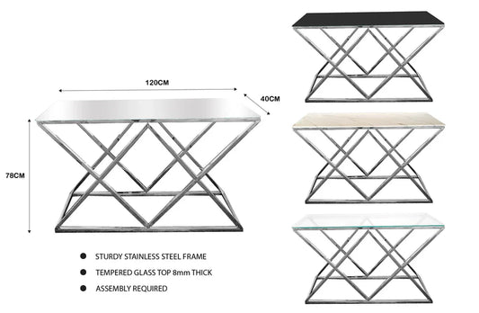 Glass coffee table