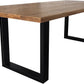 5 pcs wooden dining table with leather chairs