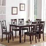 7 pcs wooden dining set