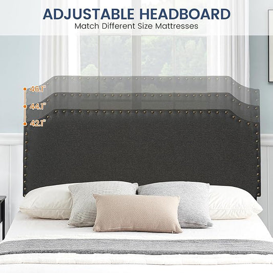 Velvet headboard and bed