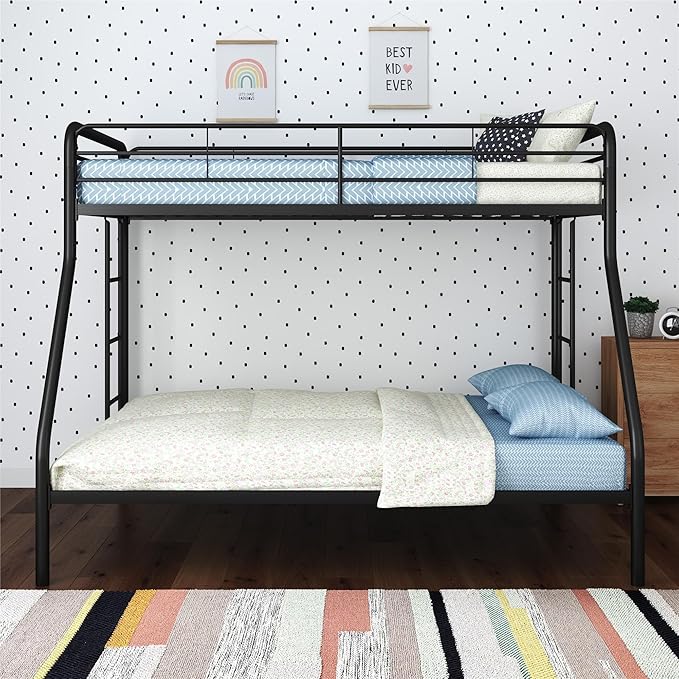 Twin over double metal bunk bed