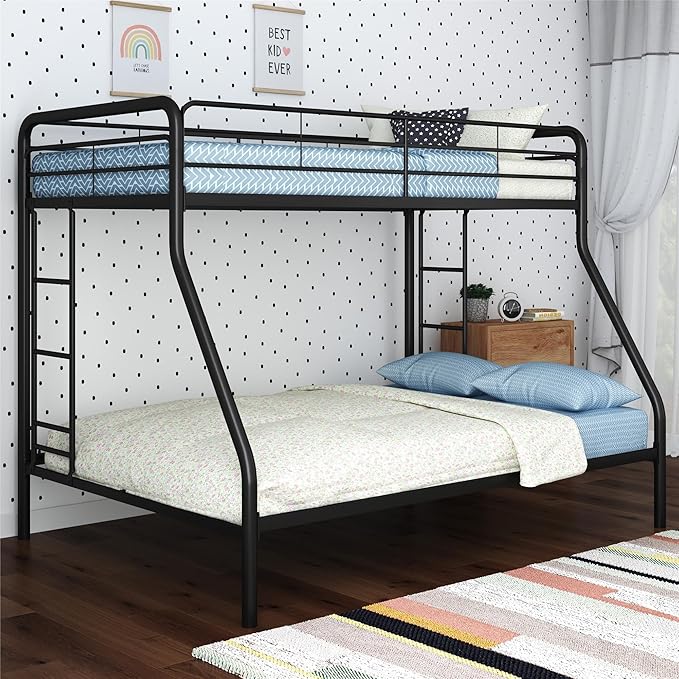 Twin over double metal bunk bed