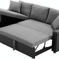 L shape sectional sofa bed with storage chaise