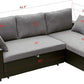 L shape sectional sofa bed with storage chaise