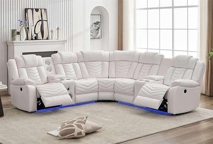 ELECTRIC RECLINER 6 SEATER SOFA SET