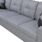 L shape 6 seater sectional couch with storage ottoman