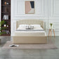 Velvet Upholstered Full Storage Bed Frame