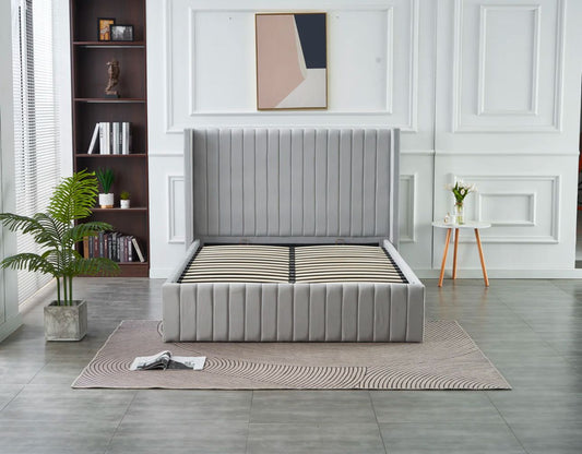 Velvet Upholstered Full Storage Bed Frame