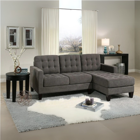 Reversible Tufted Sectional Sofa