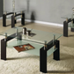 3 pcs Glass coffee table set