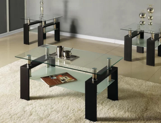 3 pcs Glass coffee table set