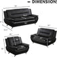 Leather couch set