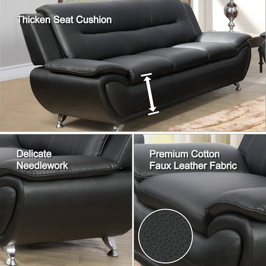 Leather couch set