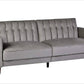 VELVET UPHOLESTERED TUFTED CONVERTIBLE SLEEPER SOFA