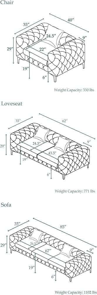 Velvet couch set