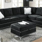 L shape sectional reversible couch with ottoman